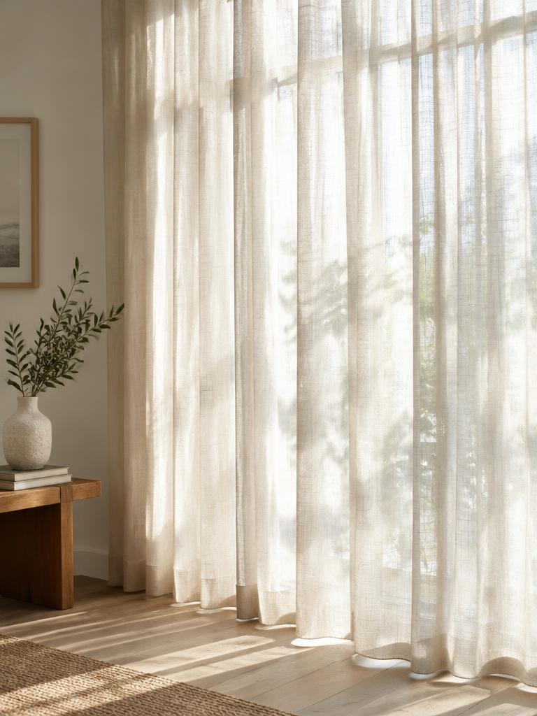 Cortines Lleugeres de Lli Natural (2 pcs)